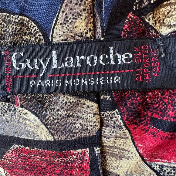 Lot of 5 Vintage 100% Silk Ties: Guy Laroche Polo Ralph Lauren, Alexander Julian - Picture 12 of 16